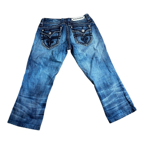 Rock Revival Gwen Capri Crop Boot Women’s Size 28 Jeans Denim - Picture 1 of 10